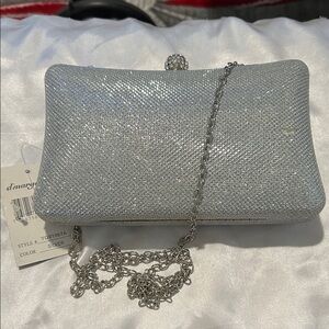 Silver Evening Clutch NWT